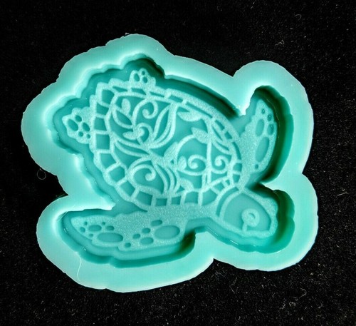 Brillante TORTUGA MARINA Mandala Grabado SILICONA - Resina - Dije Zentangle Artesanías - Imagen 3 de 3