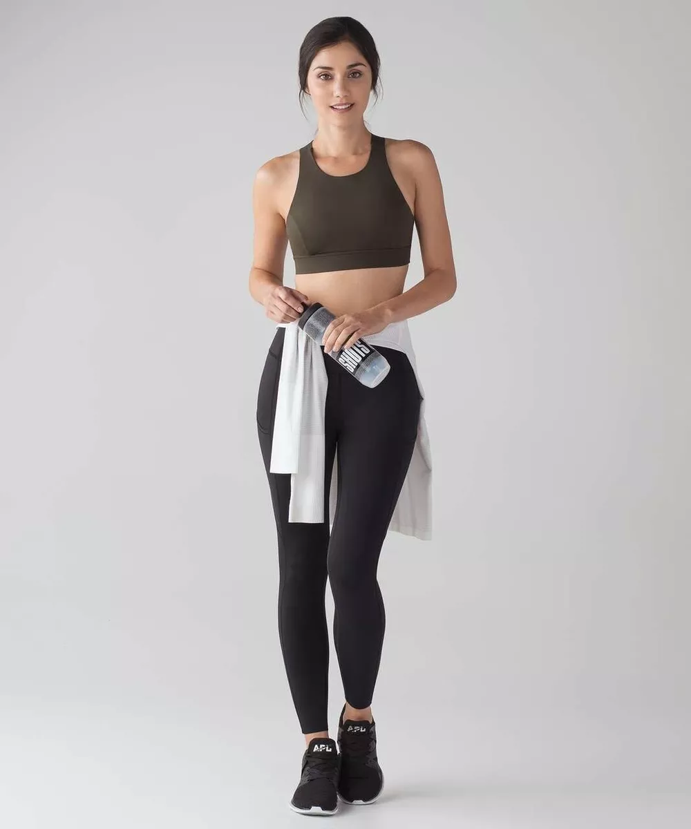 LULULEMON FAST FREE 7/8 TIGHT II NULUX 25 BLACK SIZE 6