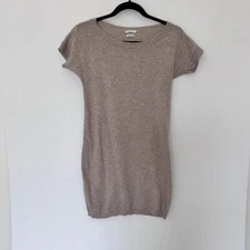 Stile Benetton SMALL Womens Dress Beige Italian Wool Neutral Office Minimalist