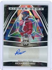 Rickardo Perez 2022 Panini Elite Extra Edition Hidden Gems Auto