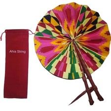 AFRICAN FOLDING FAN: WEDDING/ CHURCH/KENTE/ANKARA/FABRIC/HOME DECORATION FAN.