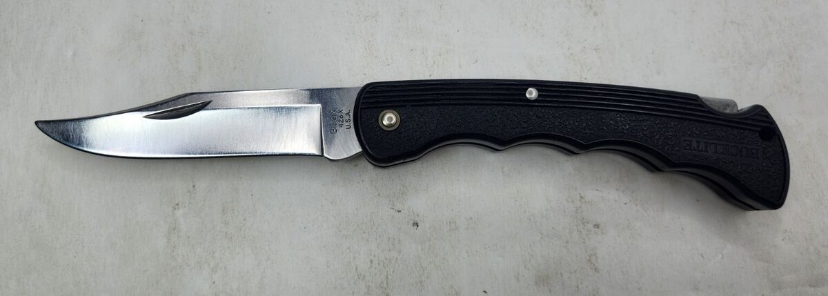 VINTAGE 1990 BUCK USA 426v BUCKLITE FOLDING LOCKBACK POCKET VINTAGE 1990 BUCK USA 426v BUCKLITE FOLDING LOCKBACK POCKET