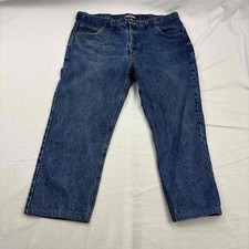 Diamond Gusset Mens Jeans Blue Denim Five Pocket USA Made 36x24 DMR 104
