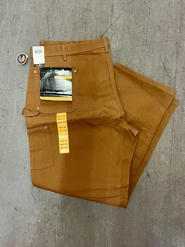Carhartt BO1 BRN Double Knee Canvas Work Union USA 46X32 Dungaree Fit - Bild 13 von 15