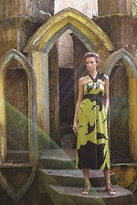 Rare $188 Anthropologie Marimekko Maxi "Rustling Treetops Dress" 0