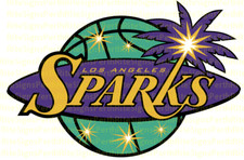 Los Angeles Sparks Sticker 80mm length | toolbox, car window, laptop Set of 2