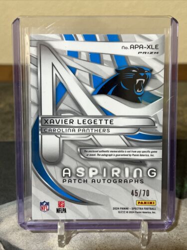 2024 Spectra Xavier Legette Rookie Aspiring Patch Supernova Auto /70 APA-XLE - Picture 2 of 2