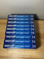 Lot of 9 Maxwell Standard Grade Video Cassettes 6 Hours T-120 Sealed