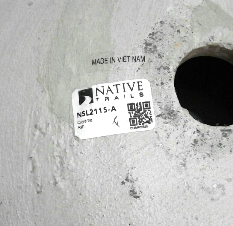Native Trails NSL2115-A Cuyama 21"Oval Concrete Drop In Bathroom Sink Ash Finish - Image 3 of 4
