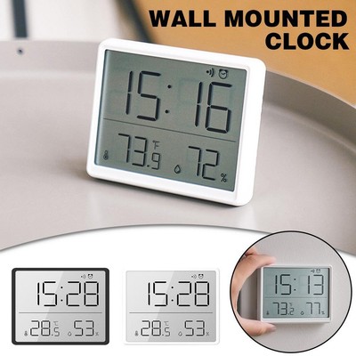 Ultra Thin Electronic Clock Simple Digital Clocks Wall Lot Mounted LCD Y09C