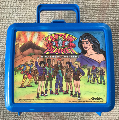 VINTAGE CAPTAIN PLANET PLASTIC LUNCHBOX NO THERMOS #2 1990 | eBay