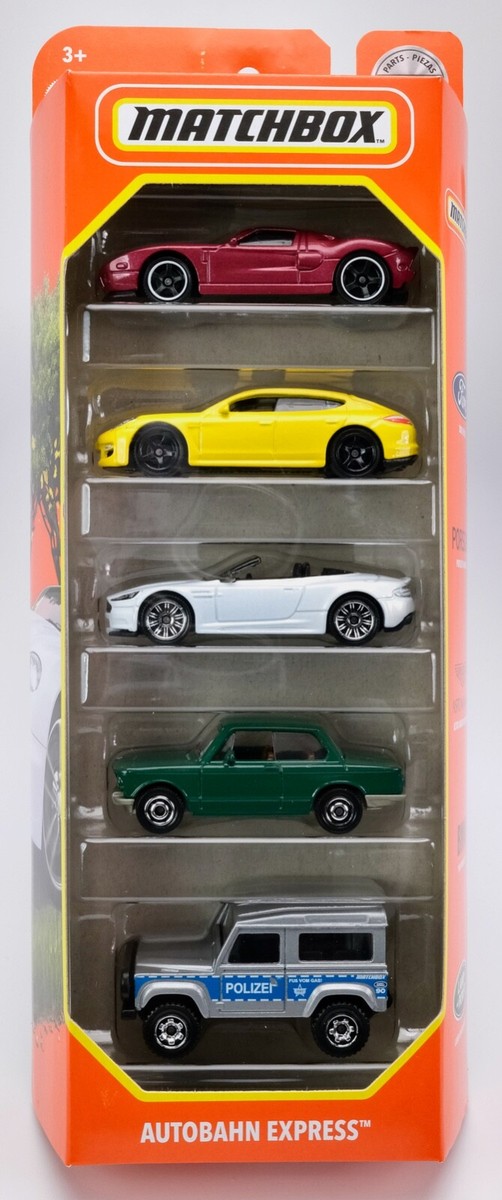 2021 Matchbox Autobahn Express 5-Pack | Ford GT | Porsche | Aston