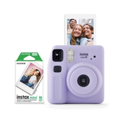 NEW instax Mini SE Instant Camera with Bonus 10 pack Mini Film, Lavender