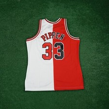 Scottie Pippen 97-98 Chicago Bulls Mitchell Ness "Split" Men's Swingman Jersey
