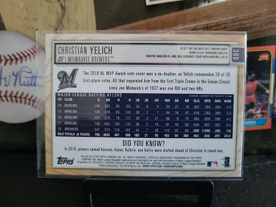2019 Topps Big League CHRISTIAN YELICH Big League Silver Foil #30/100 - Image 3 of 4