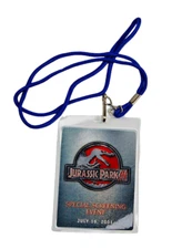 Rare 2001 Jurassic Park III Special Pre-Screening World Movie Event Ticket Pass