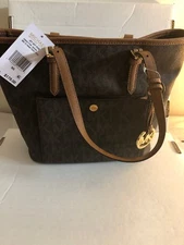 MICHAEL MICHAEL KORS Jet Set Travel Logo ToteStyle# 30S6GTTT8B Brown New178.00