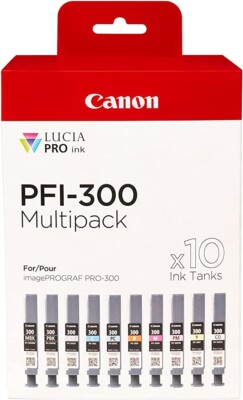 Canon 4192C008/PFI-300 Tintenpatrone Multipack MBk, PBk, C, M, Y, PC, PM, R, Gy, CO Pack