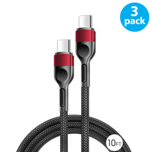 3x iPhone 15 Pro Max 15 USB-C to USB-C Cable Fast Charger Type C Charging Cord - Afbeelding 1 van 15