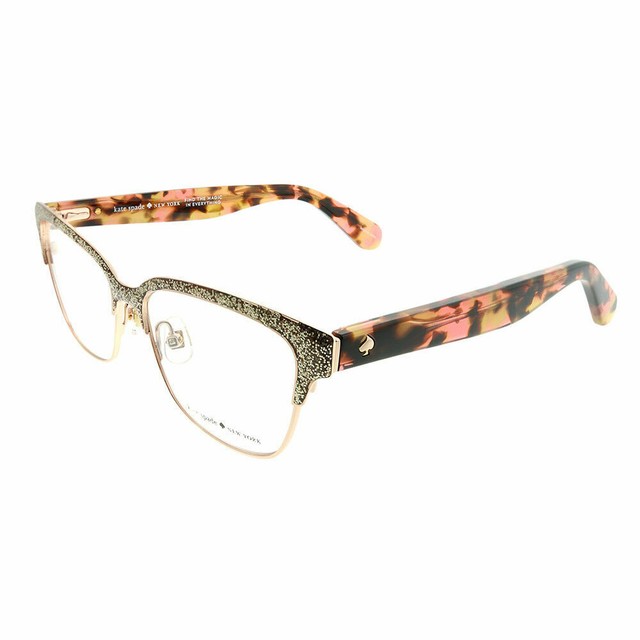 Kate Spade KS Ladonna S41 Rose Gold Glitter Havana Metal Eyeglasses