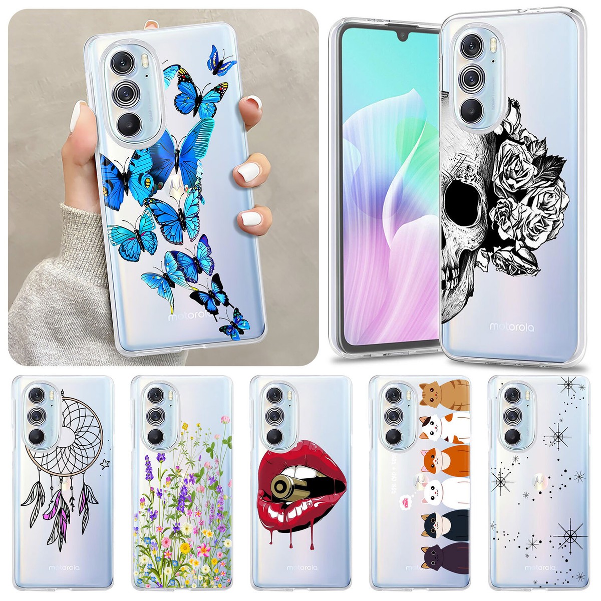 Shockproof & Transparent Crystal Clear Back Cover Case / Matte Protective Lens Flexible Back Cover For Motorola Moto G22 | Slim Silicone Cover With Soft Lining Shockproof Full Body Bumper Case AL-Huda