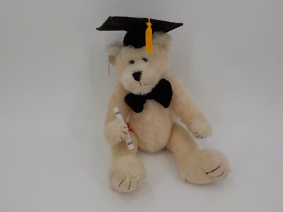 GRADUATION BEAR 18'' STUFFED ANIMAL GRAD CAP BOW TIE AND DIPLOMA PLUSH TOY PREOWN