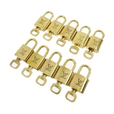 Louis Vuitton Padlock & Key Bag Accessories Charm 10 Piece Set Gold 21104