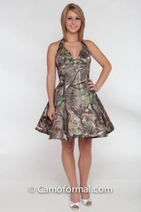 steel blue bridesmaid dresses with groomsmen CAMO short dress with Pickup overskirt SIZES 2 to 18 main image 1