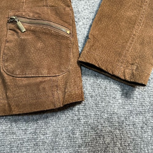 Outer Edge Jacket Womens Medium Brown Leather Full Zip Pockets Outdoor Coat - Picture 13 of 13