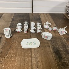 33 piece miniture tea set with more