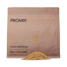 Promix Whey Protein Powder, Raw Chocolate - 2.5lb Bulk - Grass-Fed & 100% All...