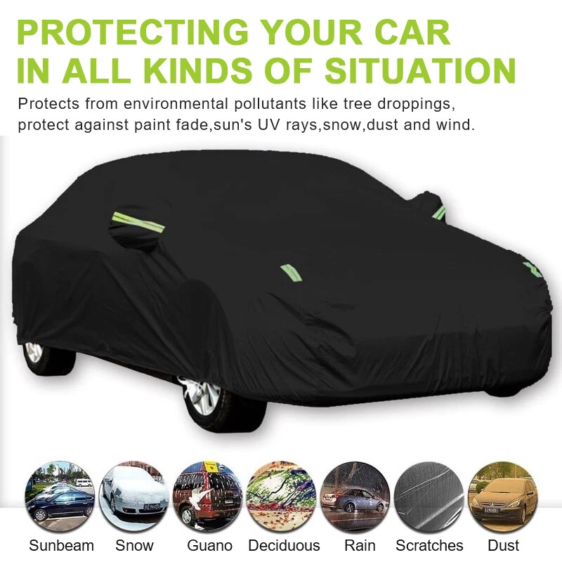 Car Cover Waterproof All Weather for car, Full car Cover Rain Sun Protective NEW - Image 4 of 4