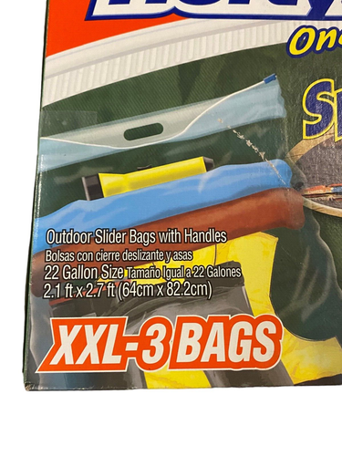 BORSE OUTDOOR SPORTIVE Hefty One Zip (3 sacchetti per scatola) misura 22 galloni nuove - Foto 2 di 5