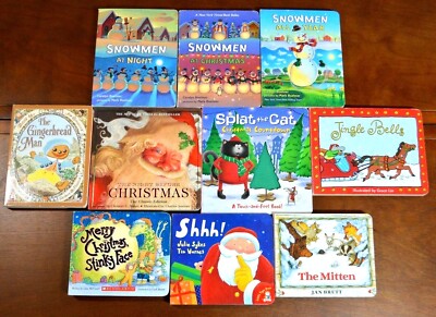 Set 10 Christmas theme Baby Board Books Snowmen Santa Splat Mitten B2 ...
