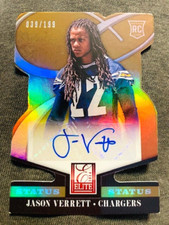 2014 Panini Elite Jason Verrett Rookie RC Auto Autograph Gold Die-Cut /199 Rare