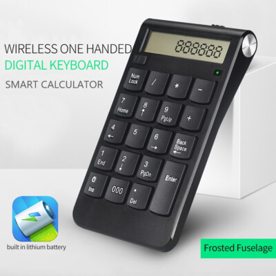 Wireless 2.4G USB Number Keyboard/Calculator Rechargeable Mini 19 Keys Keypad