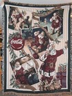 Coca Cola Afghan 51"x68" USA made 100% cotton 1997 Manual Woodworkers & Weavers 