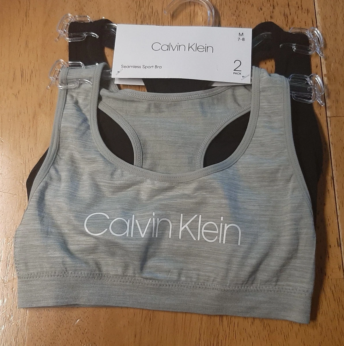 NWT CALVIN KLEIN Set of 2 Gray / Black Seamless Pullover SPORTS