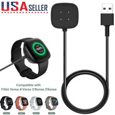 USB Charging Dock Station 3FT Cable Cord Charger for Fitbit Versa 3 4 Sense 1 2