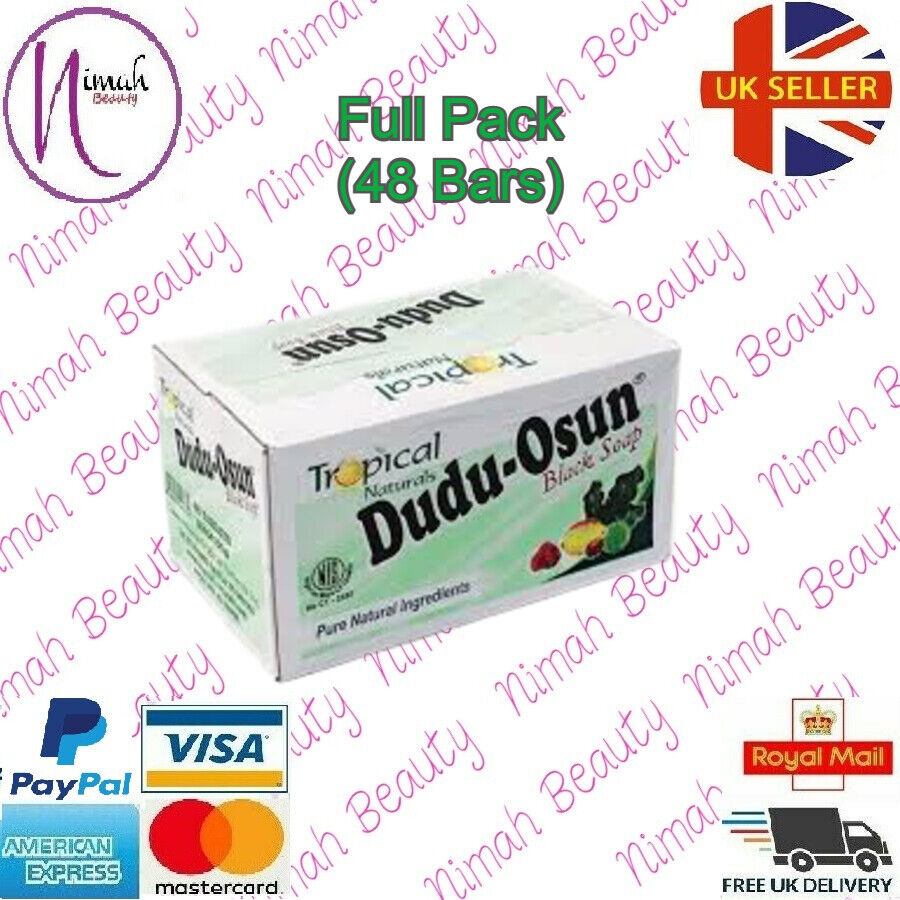 48 x Dudu Osun African Black Soap 150g for eczema,Acne,(48 PACK) New Packing GORĄCE, zapewnienie jakości