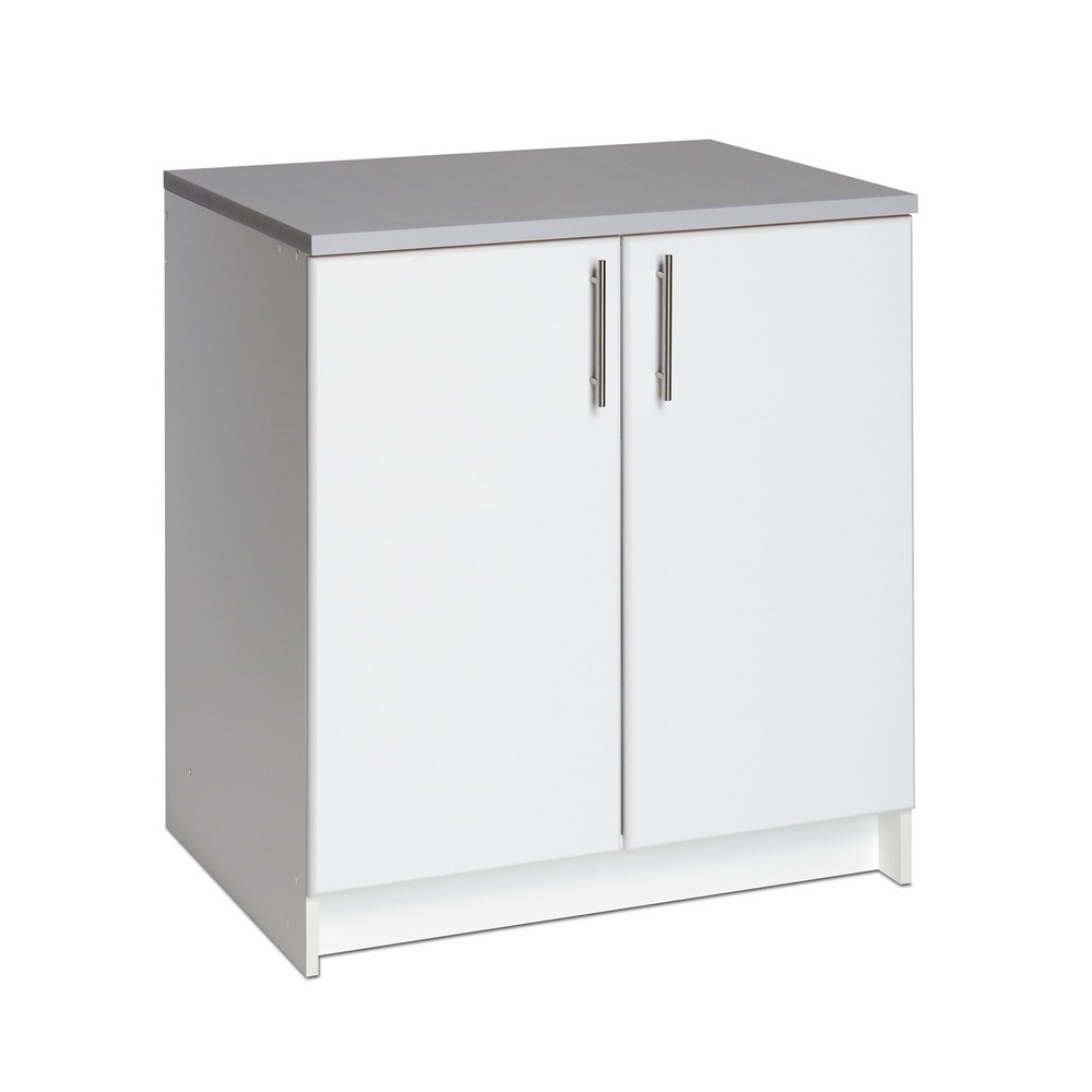 32 Inch White Storage Base Cabinet for Bathroom Organization