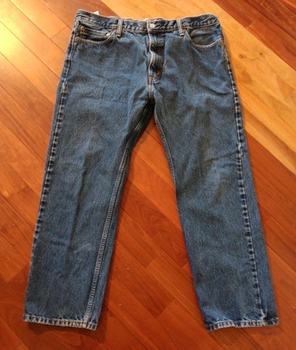 Levi's 505 Regular Fit Jeans Men's Size 40x30 Blue Denim Pants - Picture 6 of 15