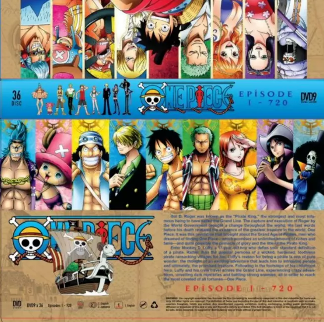 One Piece TV Series 36 Disc Episodes 1-720 Japanese Anime DVD English  Dubbed