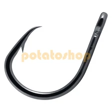 20 Pack Surf Fishing Circle Hooks Black Nickel for Striper Catfish Halibut
