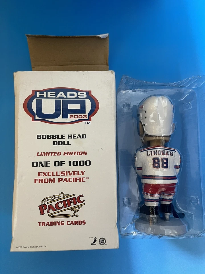 New York Rangers Eric Lindros Bobble Head 2003/1000 NHL Hockey edición limitada Foto 3 de 3