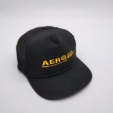 Vintage Aero Race Wheels Black Baseball Cap Hat Adjustable Snap Back