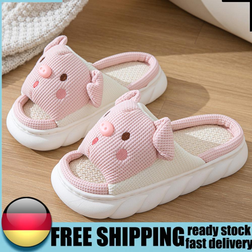 APL Pantofole da Pavimento Donna Antiscivolo Punta Aperta Pantofole per Maiale per 4 Stagioni (Rosa 38 39)