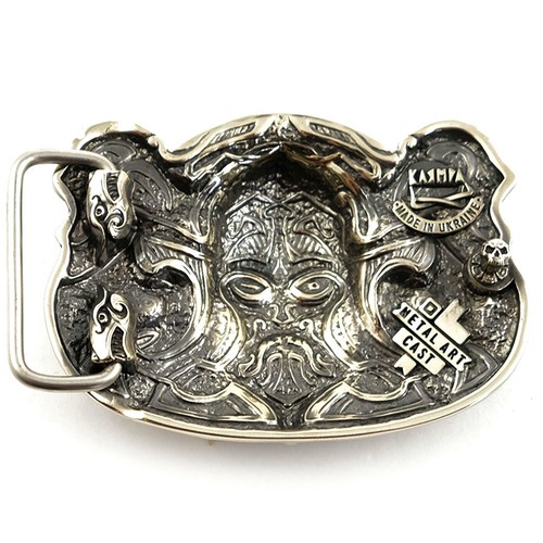 Deutsche Silber Gürtelschnalle "Wikinger"; Skandinavisch Deutsch Silber Krieger Buckle - Bild 2 von 17