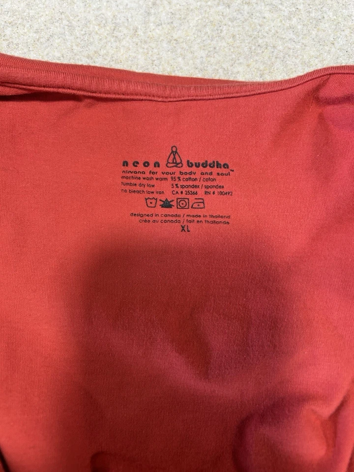 Chaleco Cárdigan Neon Buddha Long Line Talla XL Lagenlook Jersey Naranja Grande Foto 4 de 4