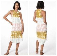 YOUNG FABULOUS & BROKE Sz M Tie Dye Racerback Robbie Ribbed Tank Dress Womens